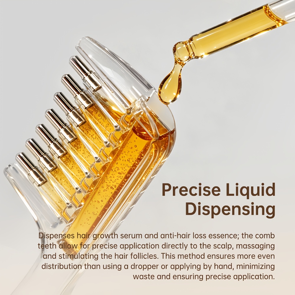 Root Stimulator Liquid - Draagbare Transparante Haarwortelkam Vloeistofgeleider Applicator Hoofdmassagekam