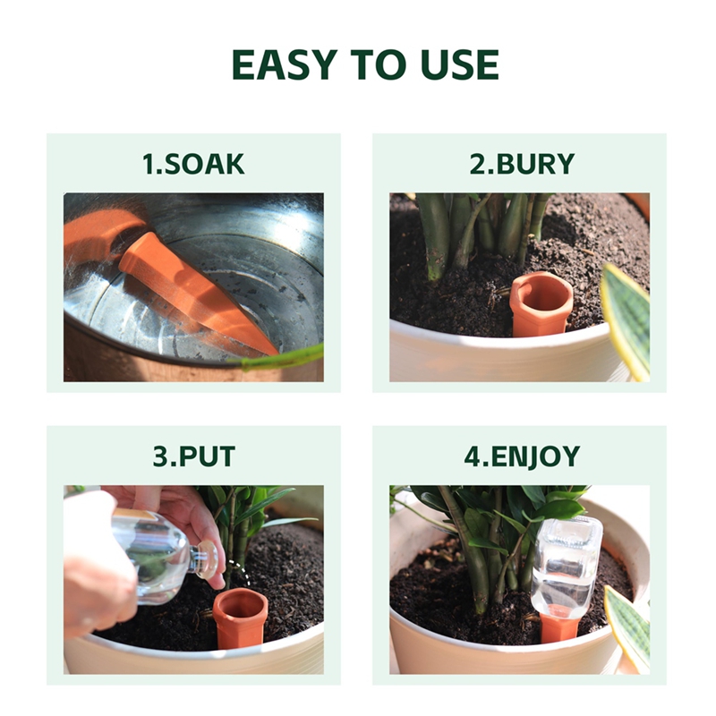 Self Watering Insert - Terracotta Watering Spikes, Wijnfles Watering Stakes,