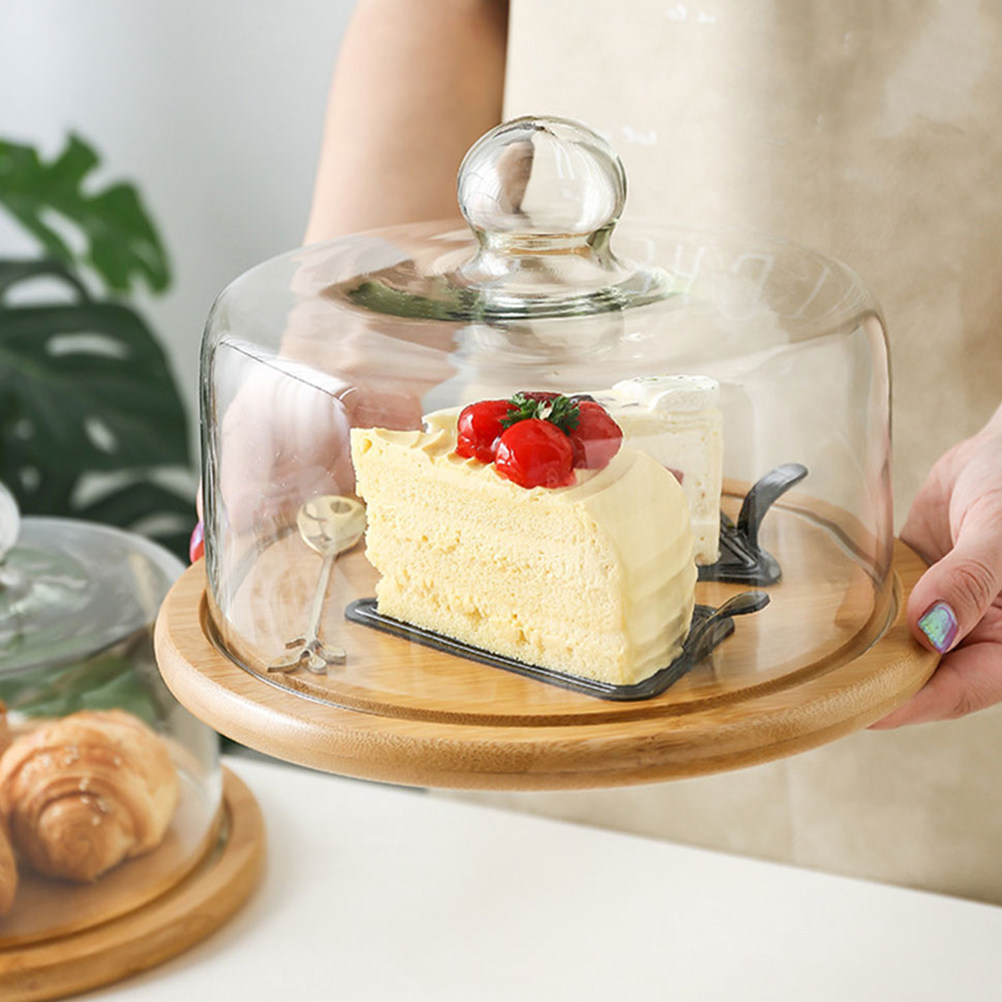 Plastic Dome Clear - 18 cm glazen taartkoepel, transparant voedselbeschermingsdeksel