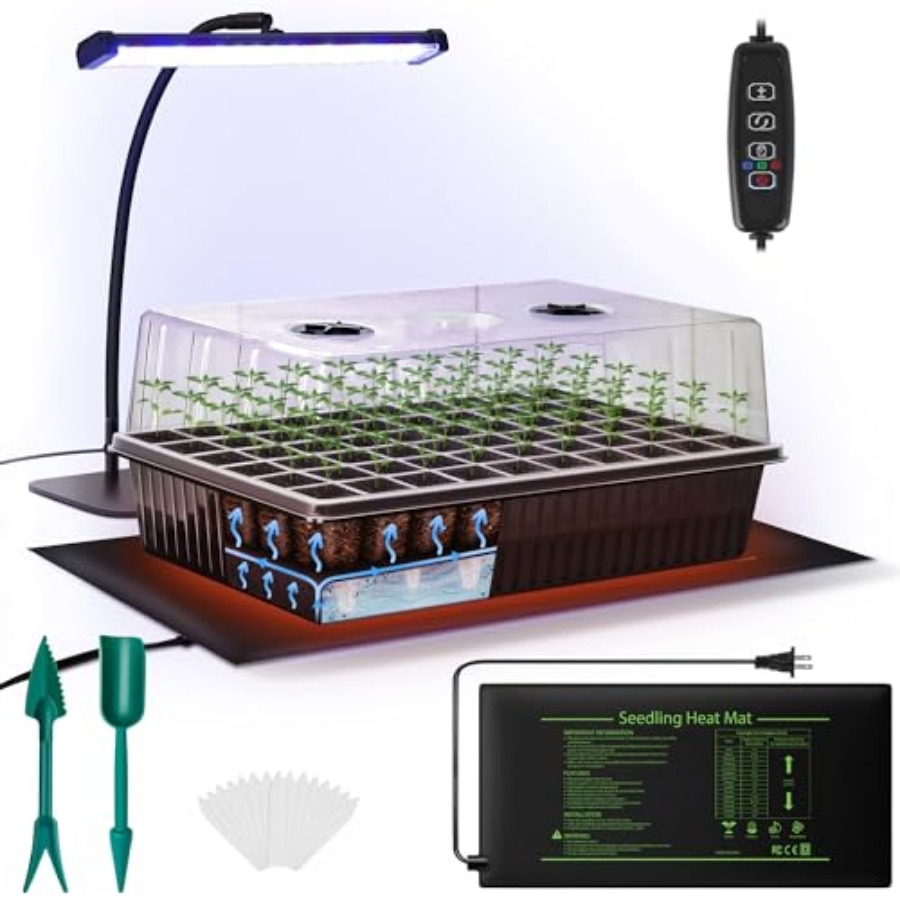 60-cellige zelfwatergevende za - Heat Mat Seedling recensie en prijs